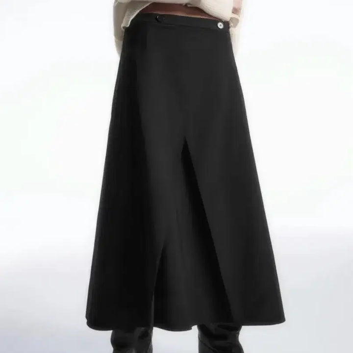 [BUNJANG] COS Tailored Wool Midi Wrap Skirt Black / 코스 테일러드 울 미디 랩 스커트 블랙