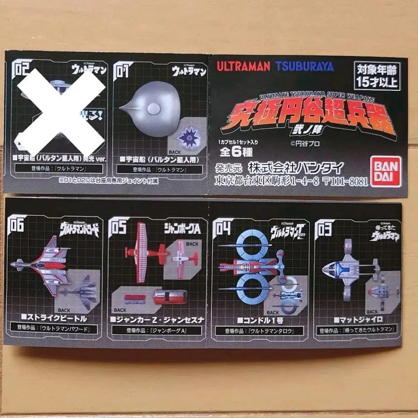 [BUNJANG] Tsuburaya Productions Chibi Weapons Series 2 (5 Types) / 궁극 츠부라야 초병기 2탄 5종