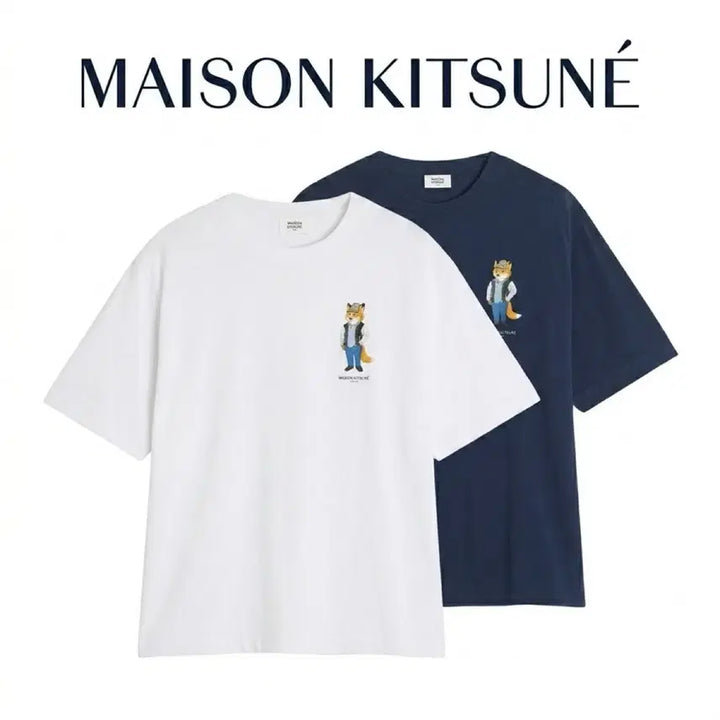 [BUNJANG] Maison Kitsune Fox Oversized T-shirt / 메종 드레스드 폭스 오버사이즈 티셔츠
