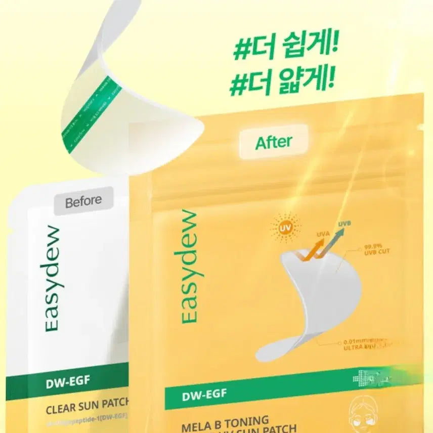 [BUNJANG] EasyDew Toning Clear UV Sun Patch (4 Applications / 8 Sheets) / 이지듀 토닝 클리어 UV 선 패치 4회분(8매)