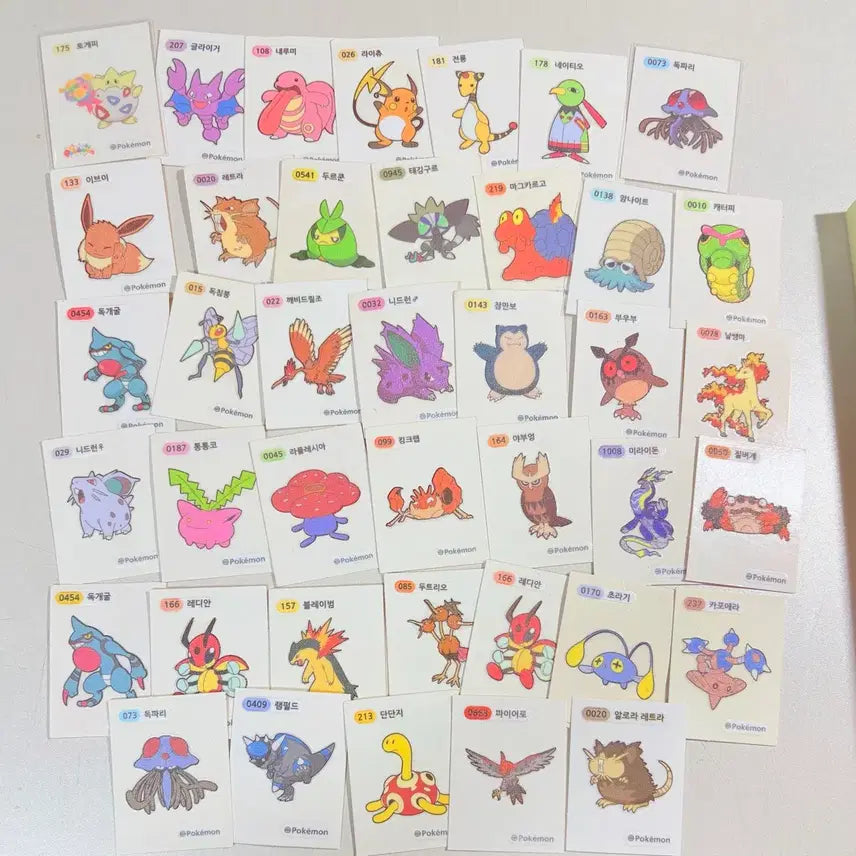 [SOLD OUT] 포켓몬 빵 띠부씰 40장 일괄 판매 장당 500원 꼴!
