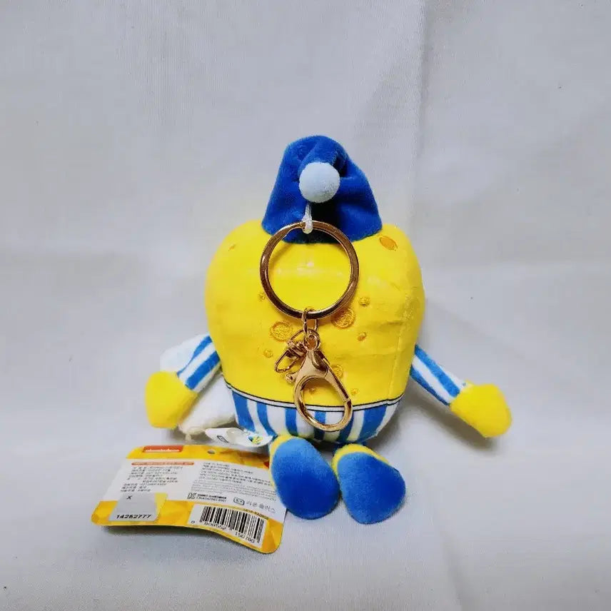 [BUNJANG] SpongeBob Pajamas Plush Keychain / 파자마 스폰지밥 인형 키링