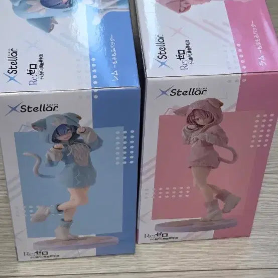 [BUNJANG] Sega Re:Zero Rem/Ram Cat Hoodie Figure Bundle Set (Sealed) / (미개봉) 세가 리제로 렘/람 고양이 후드 피규어 일괄