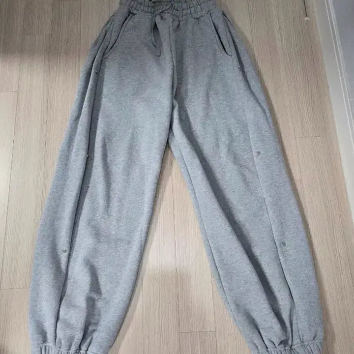 [BUNJANG] MJD Side Snap Sweatpants L - Light Grey / MJD 사이드스냅 스웻팬츠 L