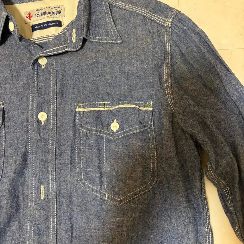 [SOLD OUT] 이스트하버 서플러스 샴브레이 셔츠