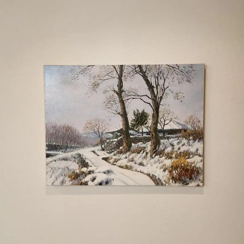 [BUNJANG] Kim Geun-soo "Winter Landscape" Oil Painting / [서정적인 겨울의 기억, 김근수 작가의 설경]
