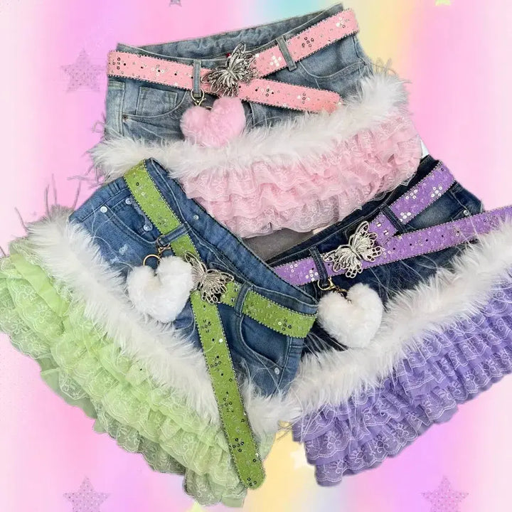 [BUNJANG] Hello Kitty Mini Skirt / 갸루 키티 미니 스커트