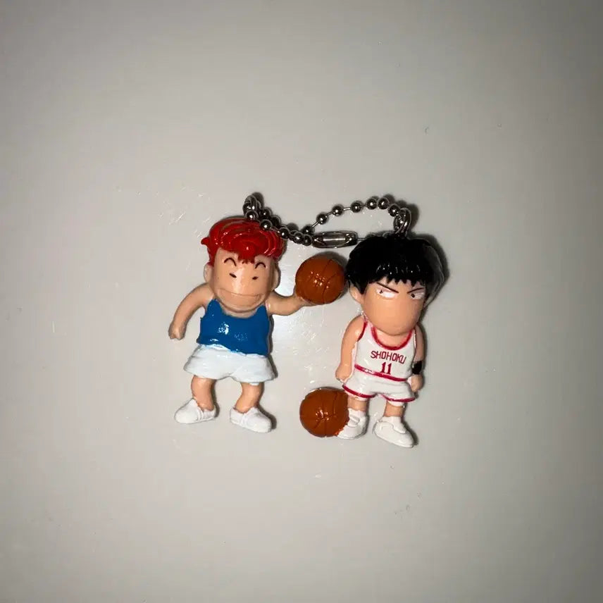 [BUNJANG] Slam Dunk Rukawa Kaede &amp; Sakuragi Hanamichi Figure Keychain Set / 슬램덩크 서태웅 강백호 루카와 카에데 사쿠라기 하나미치 피규어 키링