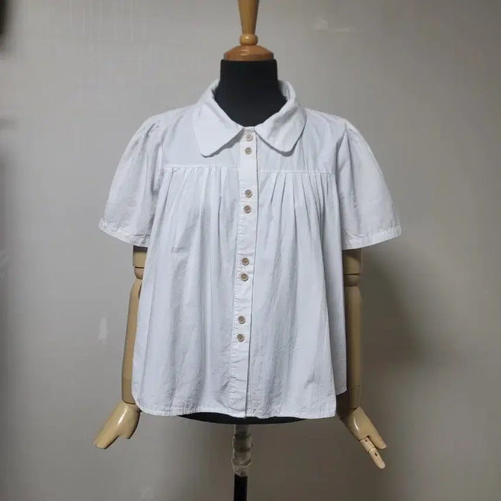 [BUNJANG] Plastic Island White Puff Sleeve Blouse / 플라스틱아일랜드 블라우스 F