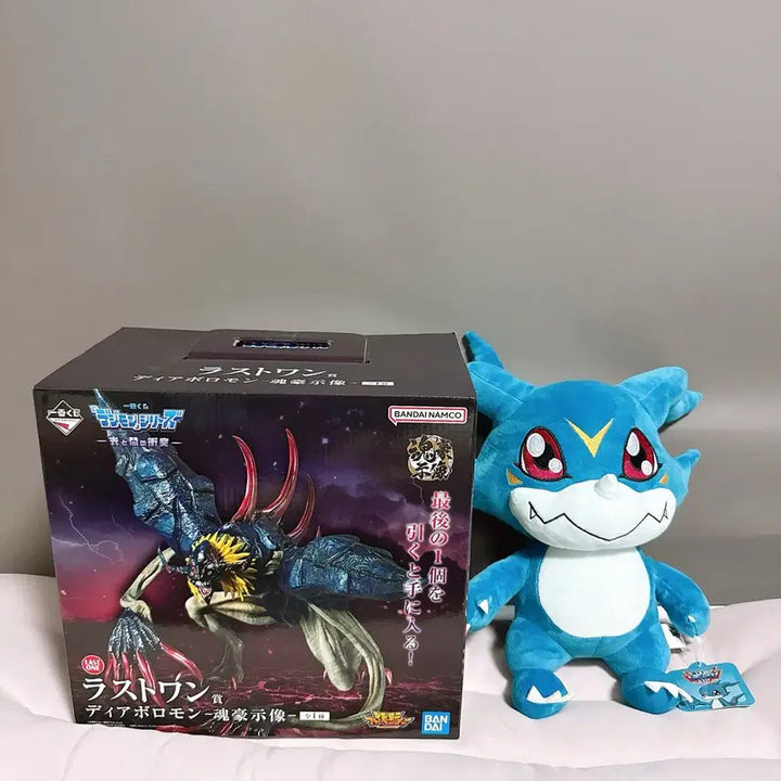 [BUNJANG] Digimon Diablomon Figure &amp; V-mon Plush Bundle / 디지몬 디아블로몬 피규어 브이몬인형 일괄