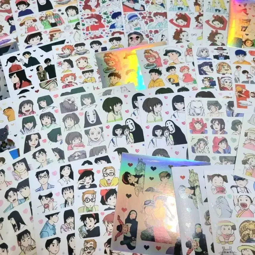 [BUNJANG] Studio Ghibli Character Stickers - 29 Types, 29 Sheets / 지브리 인스 캐릭터 다꾸 스티커 인믹 인띵 토토로 센치행 하울 키키 포뇨