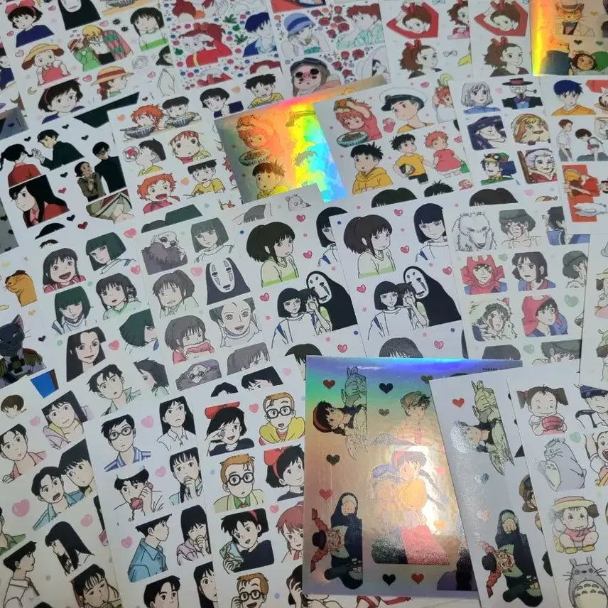 [BUNJANG] Studio Ghibli Character Stickers - 29 Types, 29 Sheets / 지브리 인스 캐릭터 다꾸 스티커 인믹 인띵 토토로 센치행 하울 키키 포뇨