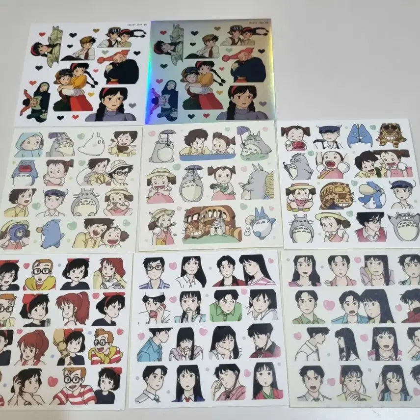 [BUNJANG] Studio Ghibli Character Stickers - 29 Types, 29 Sheets / 지브리 인스 캐릭터 다꾸 스티커 인믹 인띵 토토로 센치행 하울 키키 포뇨