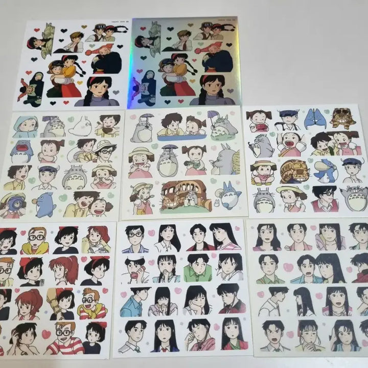 [BUNJANG] Studio Ghibli Character Stickers - 29 Types, 29 Sheets / 지브리 인스 캐릭터 다꾸 스티커 인믹 인띵 토토로 센치행 하울 키키 포뇨