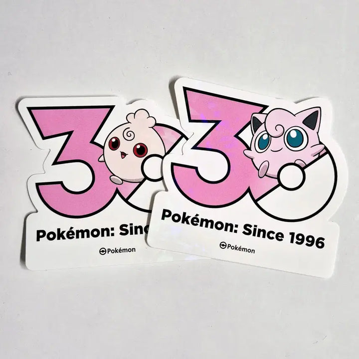[BUNJANG] Pokemon 30th Anniversary Logo Sticker - Chikorita / [판매/교환] 포켓몬 30주년 로고 스티커 푸푸린 푸린 푸크린