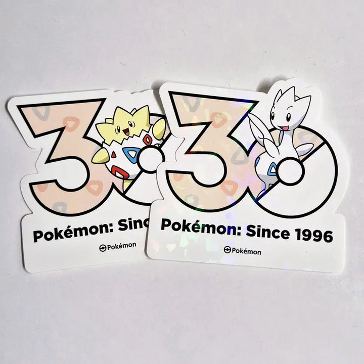 [BUNJANG] Pokemon 30th Anniversary Logo Sticker Togepi Togetic / [판매/교환] 포켓몬 30주년 로고 스티커 토게피 토게틱 토게키스