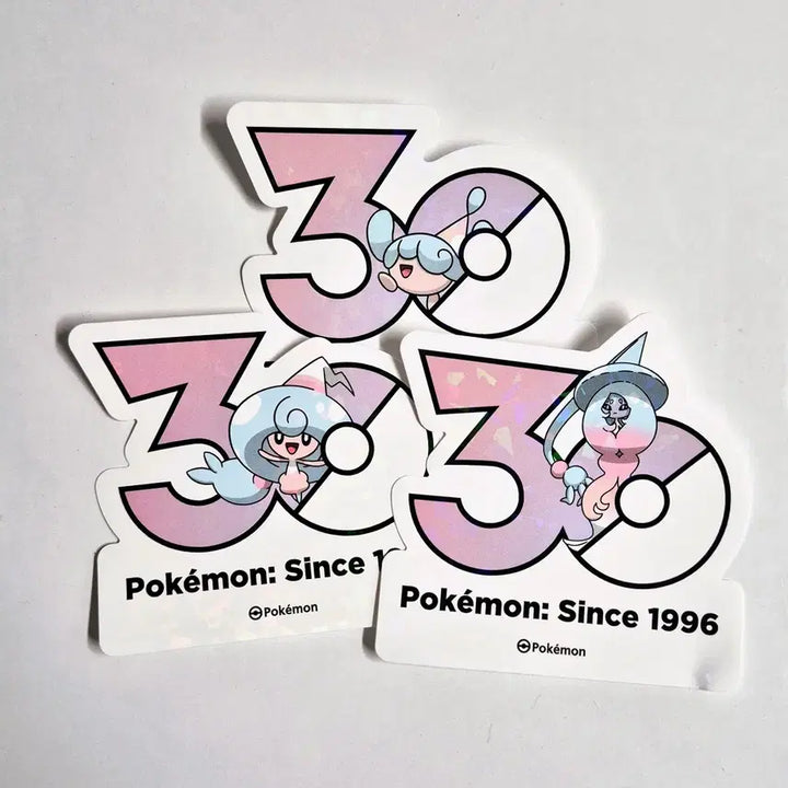 [BUNJANG] Pokemon 30th Anniversary Logo Sticker Set / [판매/교환] 포켓몬 30주년 로고 스티커 몸지브림 손지브림 브리무음