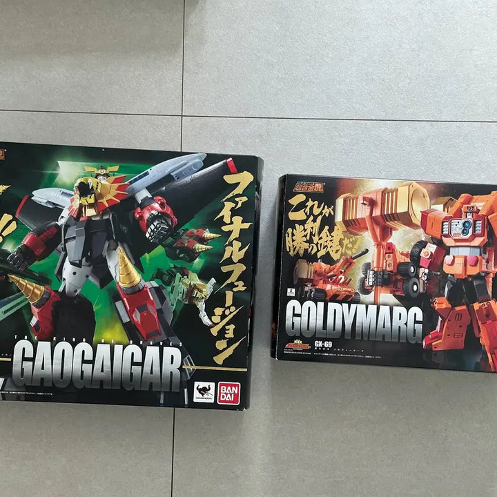 [BUNJANG] Chogokin Chogokin Damashii GaoGaiGar &amp; Goldymarg Bundle Set / GX-68, GX-69 가오가이가, 골디마그 일괄 판매