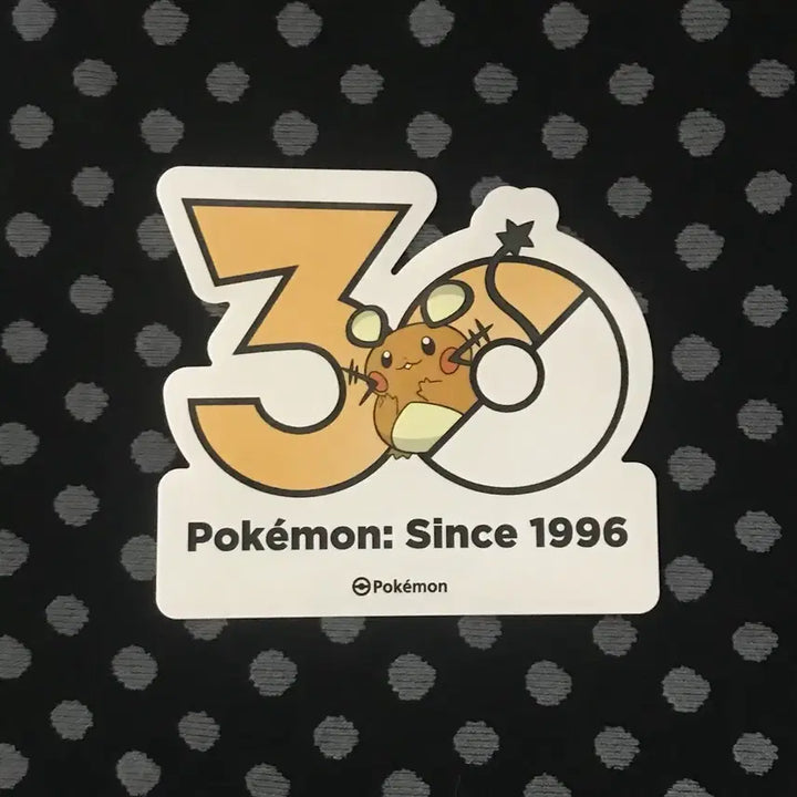 [BUNJANG] Pokemon 30th Anniversary Dedenne Logo Sticker / 포켓몬30주년 로고 스티커 데덴네