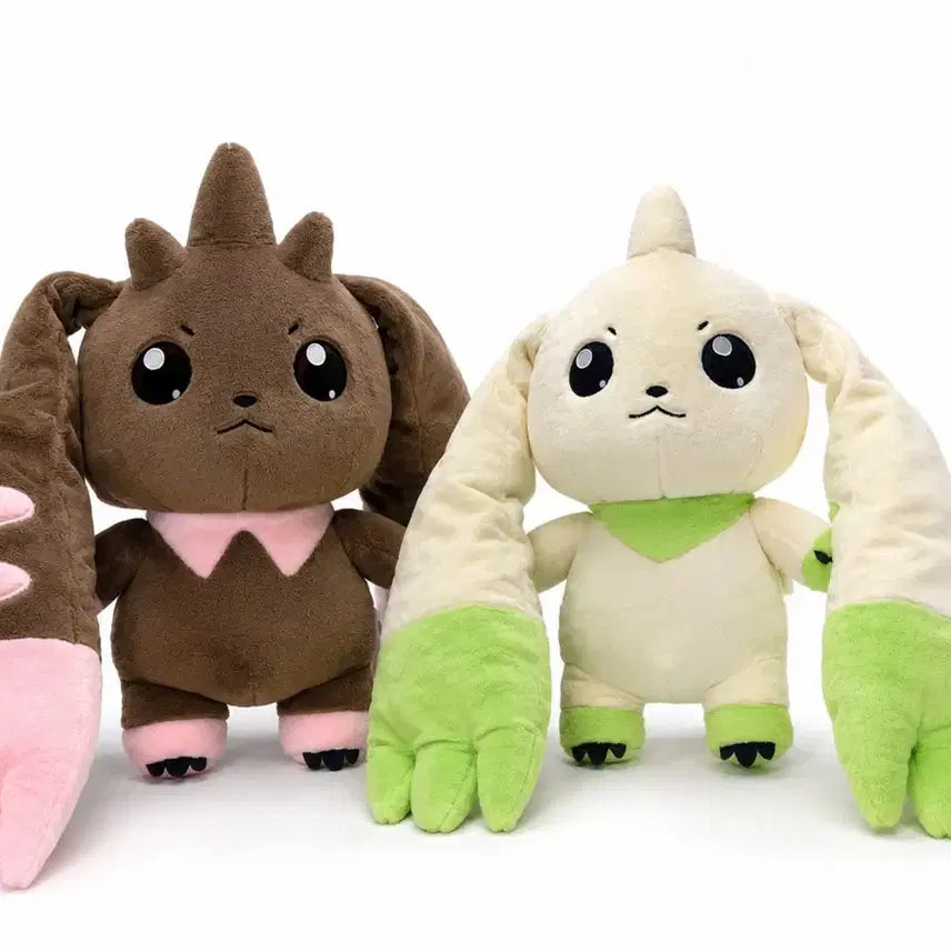 [BUNJANG] Digimon Lopmon &amp; Terriermon Extra Large Plush Set 50cm / 새상품) 대형 디지몬 로프몬 &amp; 테리어몬 세트 40cm
