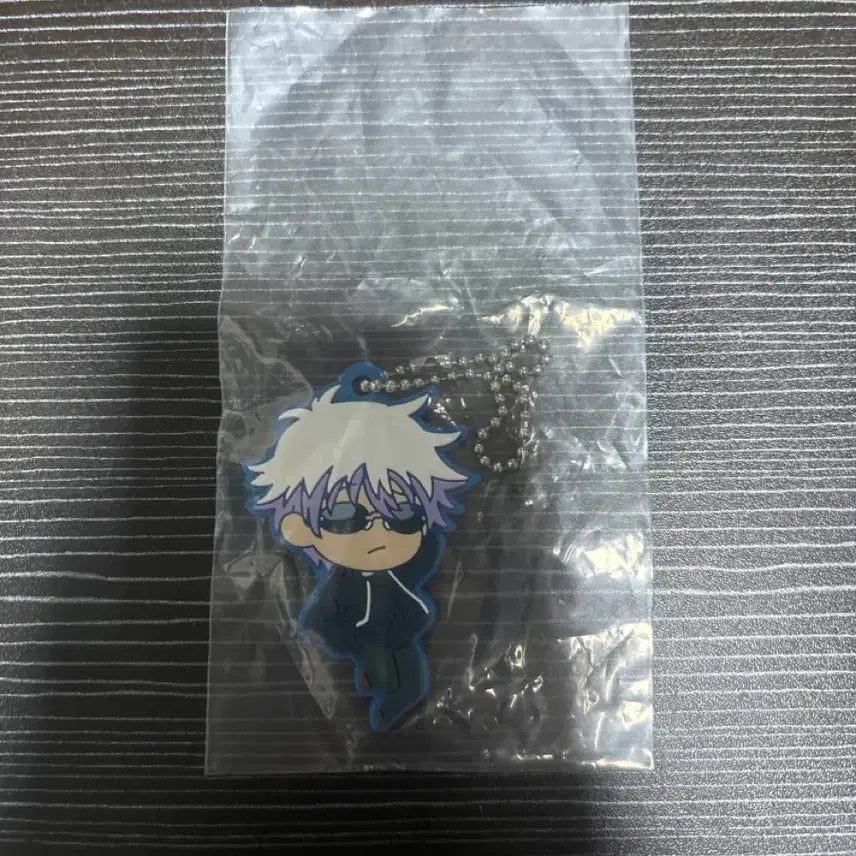 [BUNJANG] Jujutsu Kaisen Satoru Gojo Rubber Strap Keychain / 주술회전) 고죠 사토루 러버 키링 고무 스트랩