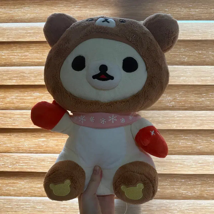 [BUNJANG] Classic Rilakkuma Winter Snowflake Bear Plush / (원가 4 넘음)고전 산엑스 코리락쿠마 리락쿠마 겨울 눈꽃 무늬 곰인형