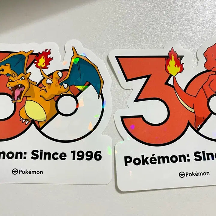 [BUNJANG] Pokemon 30th Anniversary Logo Stickers (Charizard) / 포켓몬 30주년 로고 스티커 리자드 리자몽