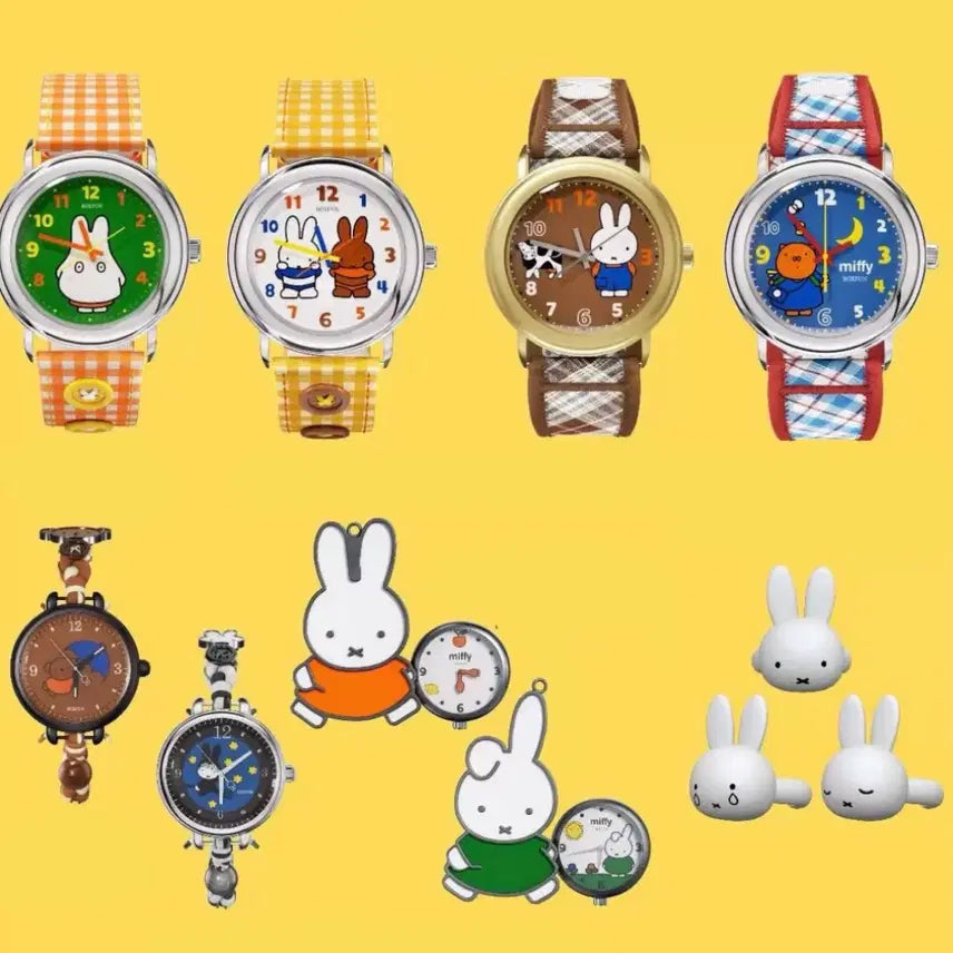 [BUNJANG] Miffy Blind Box Retro Mini Pocket Watch with Ring Set / 미피 블라인드 랜덤 손목 시계 반지
