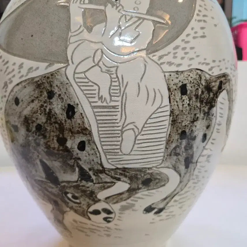 [BUNJANG] Chojeon Park Byung-sik Celadon Porcelain Vase / 초전 박병식선생 분청자기