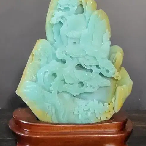 [BUNJANG] Yellow Jade Carved Artwork / 옥 조각작품