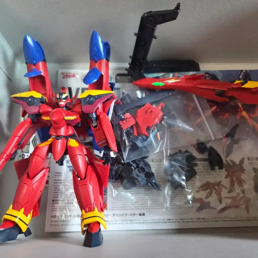 [BUNJANG] Bandai Macross HG 1/100 VF-19 Custom Fire Valkyrie Sound Booster Equipment Assembly / 반다이 마크로스 HG VF-19개 파이어 발키리 사운드 부스터 장비 조립