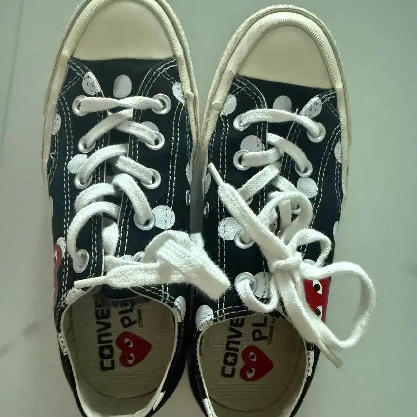 [BUNJANG] Comme des Garçons Converse Polka Dot Sneakers / 꼼데 컨버스 도트 220