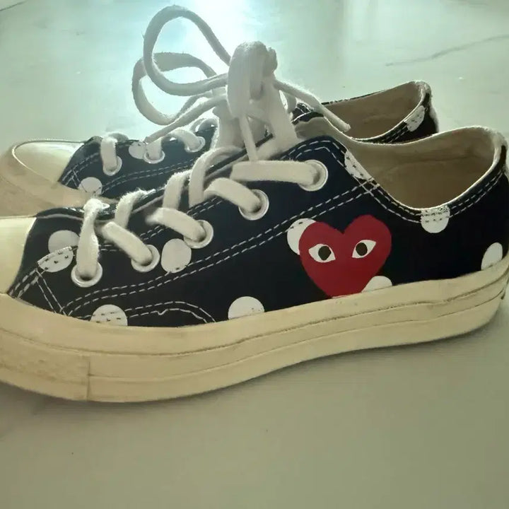 [BUNJANG] Comme des Garçons Converse Polka Dot Sneakers / 꼼데 컨버스 도트 220