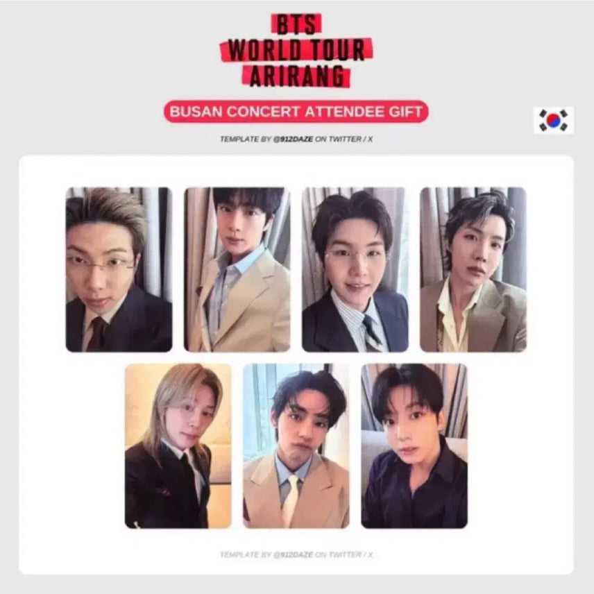 [BUNJANG] BTS Busan Arirang Concert Reverse Fan Gift Photocard / BTS(방탄소년단) 부산 아리랑 콘서트 역조공 포토카드
