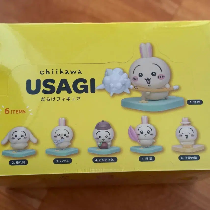 [BUNJANG] Chiikawa Full Usagi Figure 6-Piece Set / 치이카와 투성이 우사기 피규어 6종 세트