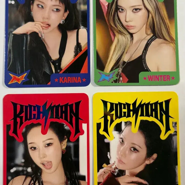 [BUNJANG] Aespa Richman Photocard Set Ver.2 / (새상품) 에스파 Richman 포토카드 4종 풀세트 ver.2