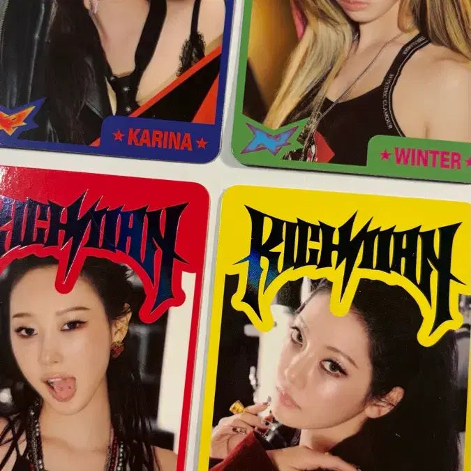 [BUNJANG] Aespa Richman Photocard Set Ver.2 / (새상품) 에스파 Richman 포토카드 4종 풀세트 ver.2