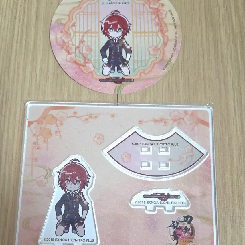 [BUNJANG] Touken Ranbu Shinano Mini Key Ring Stand &amp; Coaster Bundle Set / 택포) 도검난무 시나노 미니궤좌+코스터 일괄