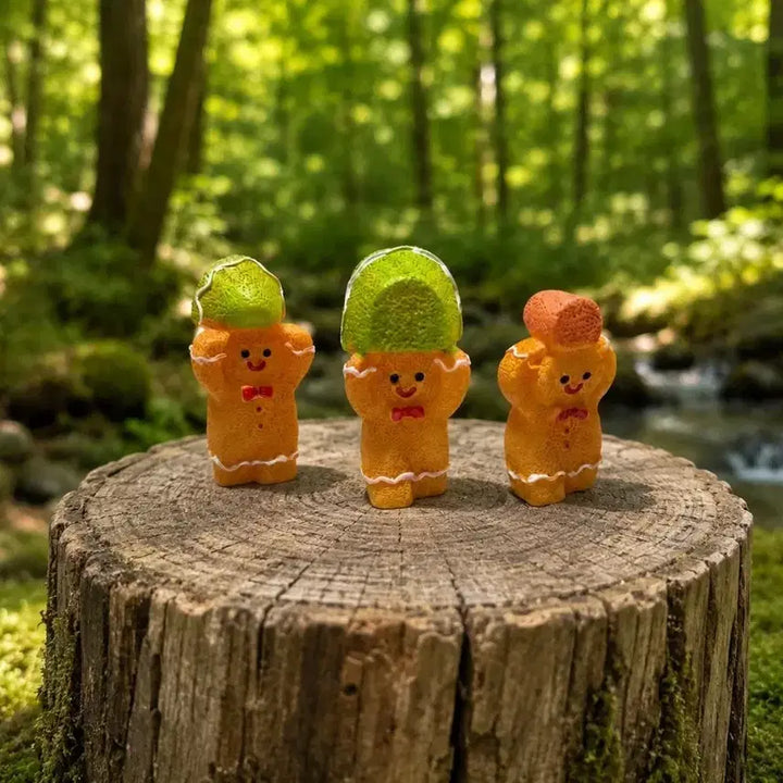 [BUNJANG] Gingerbread Man Mini Figure Set (3 Types) / 진저맨브레드 미니 피규어 3종 세트