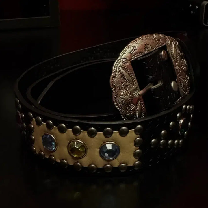 [BUNJANG] Vintage Gemstone Street Belt / 빈티지 잼스톤 스트릿 벨트 새상품