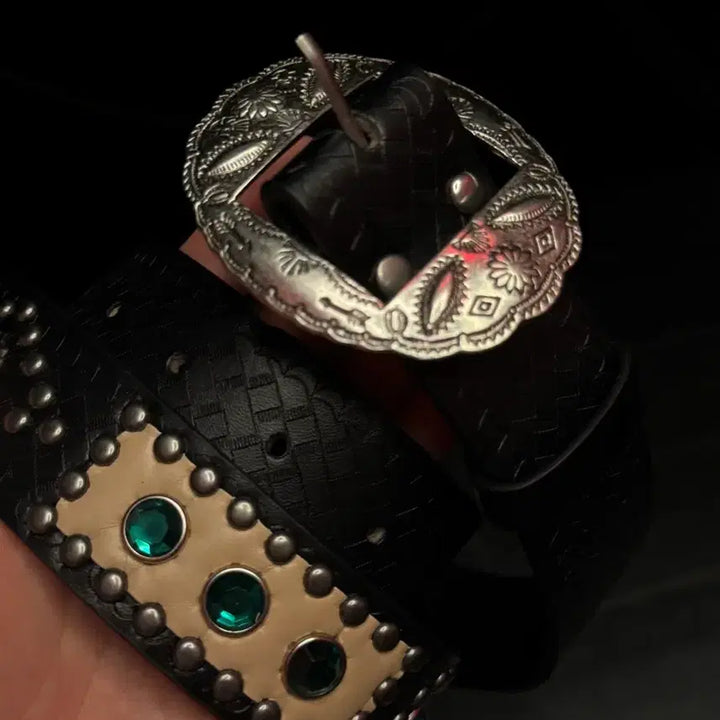 [BUNJANG] Vintage Gemstone Street Belt / 빈티지 잼스톤 스트릿 벨트 새상품