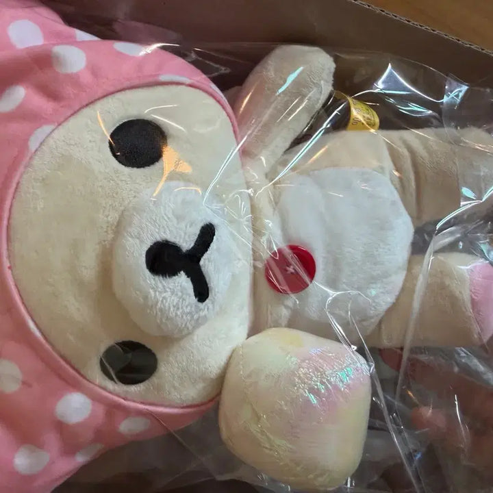 [BUNJANG] Classic Korilakkuma Polka Dot Hat Doll / 고전 코리락쿠마 땡땡이 모자 쓴 인형