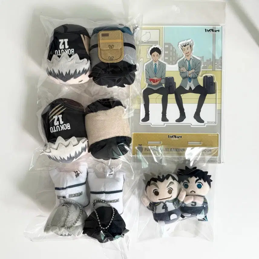 [BUNJANG] Haikyuu!! Bokuto Koutarou &amp; Akaashi Keiji Tsum Tsum 10th Anniversary Hug Character Bundle Set / 하이큐 보쿠토 아카아시 미니타운 쯔무 10주년 허그캬라 등 일괄