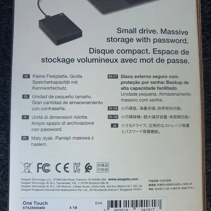 [BUNJANG] Seagate One Touch External Hard Drive 5TB / 씨게이트 One Touch 외장하드  5TB