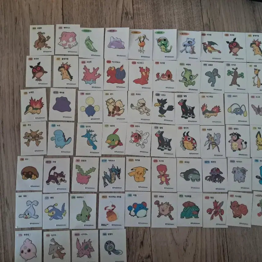 [BUNJANG] Pokemon Stickers - 64 Types / 포켓몬띠부실 64종