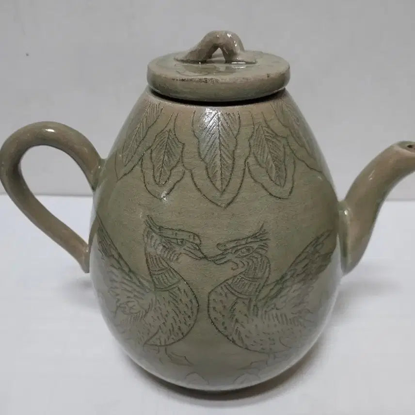 [BUNJANG] Antique Song Dynasty Phoenix Pattern Ewer / 골동품 송  주전자 봉황 문양 희귀 도자기