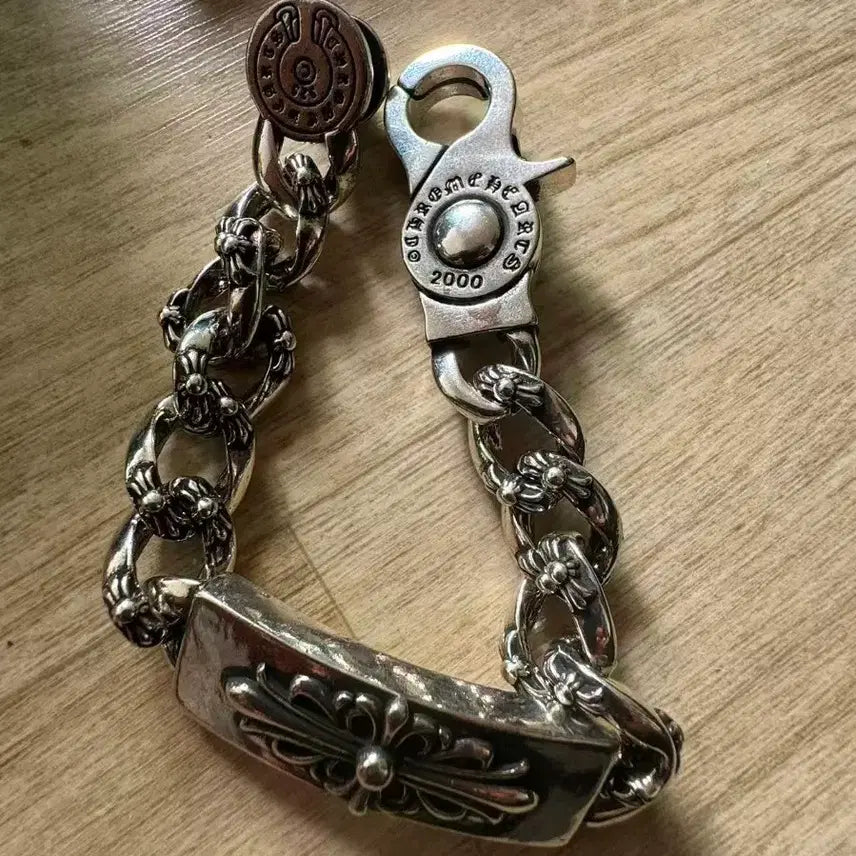 [BUNJANG] Silver Cross Chain Bracelet 20cm / 실버 크로스 체인 팔찌20cm