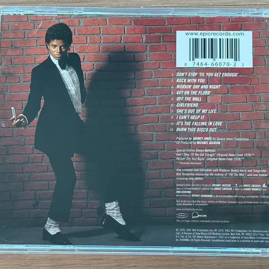 [BUNJANG] Michael Jackson Off The Wall 2001 Special Edition CD / 마이클 잭슨 Off The Wall 2001 Special Edition