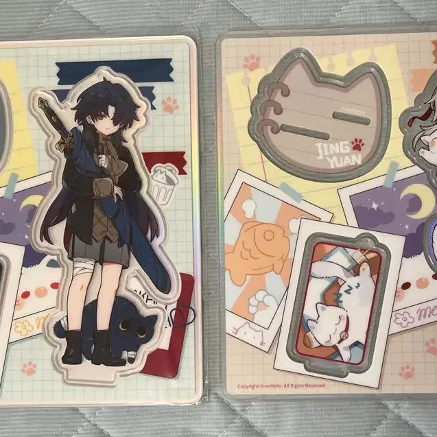 [BUNJANG] Blade &amp; Soul Jing Yuan Tiny Cat Acrylic Stand Bundle Set / 택포 블레이드 경원 타이니캣 아크릴스탠드 일괄