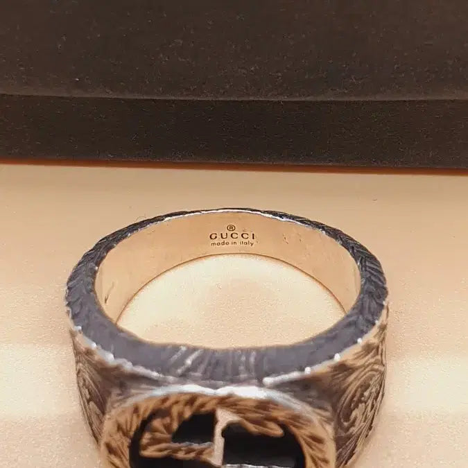 [SOLD OUT] 구찌 인터로킹 G 와이드 링, 19호, 455302